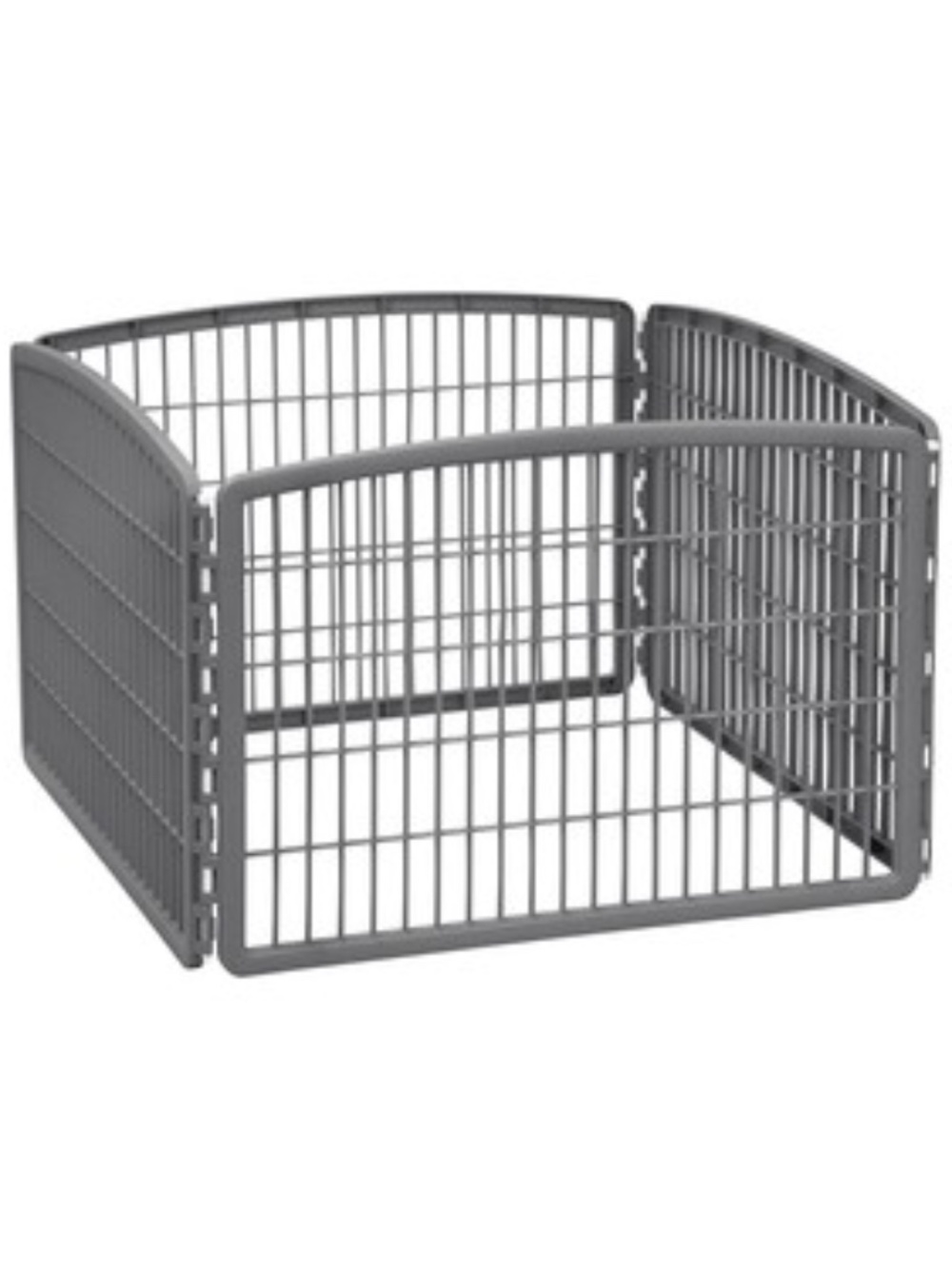 Iris Gray Exercise 4-Panel Pet Playpen, Small
